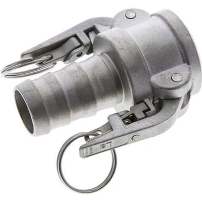 Camlock DN 32 (1 1/4'') Veiligheid Koppeling RVS met slangpilaar (32 mm) Type C MIL-C-27487