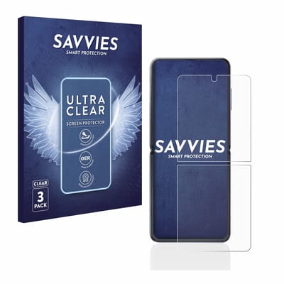 Savvies - Screenprotector voor Samsung Galaxy Z Flip / 5G - Folie Beschermfolie transparant 6 Stuks