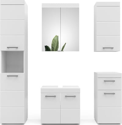 Vicco Luna Badkamermeubelset – 5 delen Wit