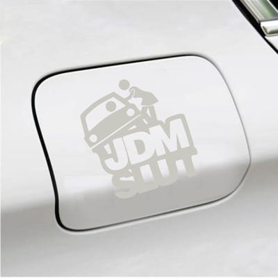 Bumpersticker - JDM Slut - 14 X 13 - Zilver