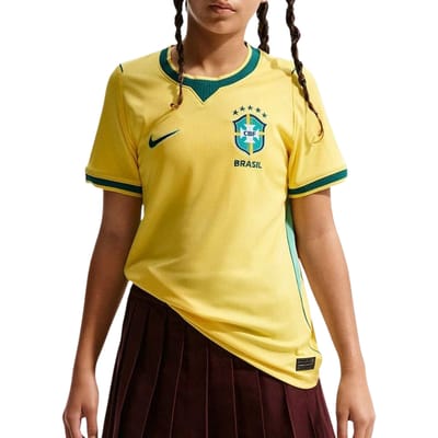Nike Dri-FIT Brazilië 2026 Olympisch Stadion Voetbal Replica T-shirt Korte Mouw Ronde Hals Kinder tops IO2231-724 M
