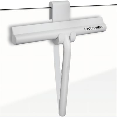 Ryoudavell - Raamwisser met ophanghaak - trekker douche - douchewisser - raamtrekker - douchetrekker - anti slip - douchewisser - Luxe Trekker Douche - Ophanghaak Zonder Boren - Wit