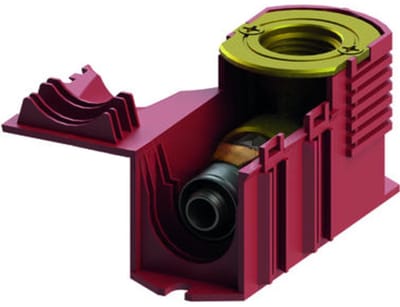 Uponor Smart - S-Press 16-Rp 1/2"FT red / Aqua aansluitbox Isolatie voor muurplaat Geluidwerend 1092767