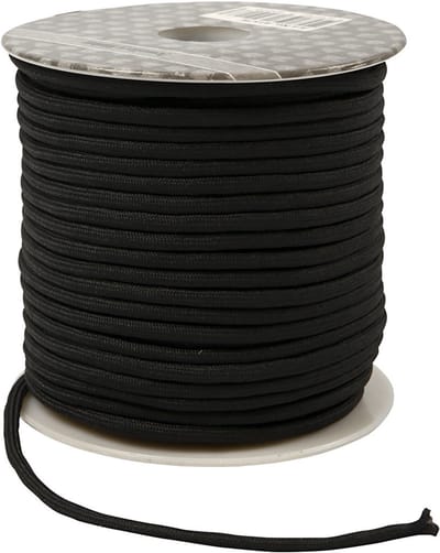 Polyester koord, dikte 4 mm, zwart, 40 m/ 1 rol