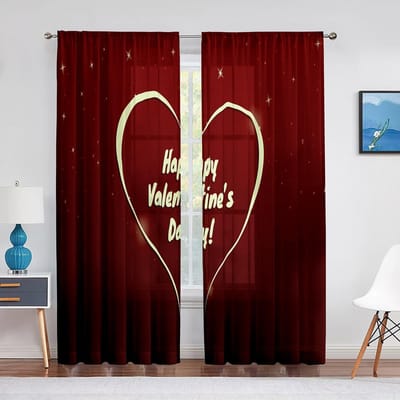 Fijne Moederdag Bloemen Roze Tule Gordijnen voor Mama Slaapkamer Woonkamer Decoratie Transparant Chiffon Sheer Voile Raamgordijn 1 PCS W100XH250cm&Grommet Top