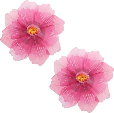 Kinderhandheld Pioenrozen - Dansrekwisieten Bloemen - Schoolvoorstellingen Dansen - Elastische Band Grip - 30x30x10 cm - Roze