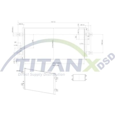 Radiator, motorkoeling TITANX RX129014