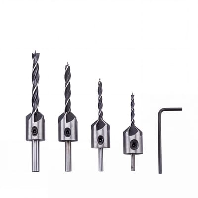RBST Verzinkboren - Set van 4 - Inclusief inbus - 3/4/5/6 mm - Verwisselbare boren - Boor met verzinkkop