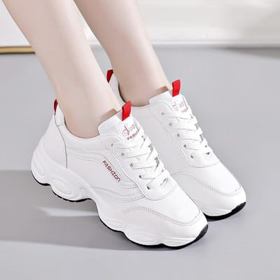 Lente en Herfst Kleine Witte Schoenen Vrouwelijke Studenten Koreaanse Stijl Mode Casual Sport Dames Schoenen Hardloopschoenen Dames 40 white