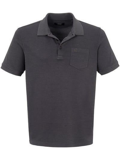 Poloshirt korte mouwen en borstzak Van Bugatti grijs