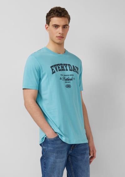 T-shirt van katoenjersey met print aan de voorkant regular fit s.Oliver
