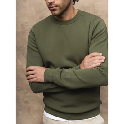 Mos Mosh 510100 538 mosmosh gallery mmgabel crew neck sweat dk army green