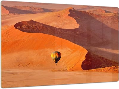 Glazen Keukenbord - Snijplank Deksel - Koken en snijden - Slagvast gehard glas - 80 x 52 cm - Balloon flight