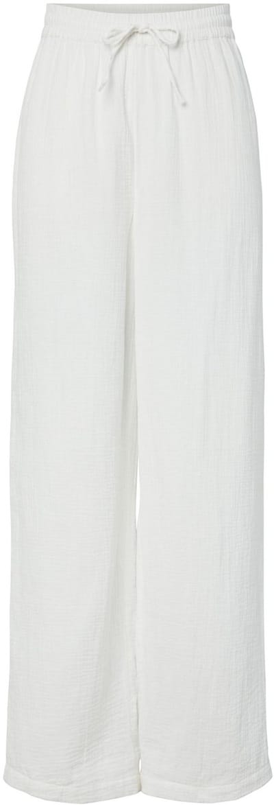 Pieces Wide leg broek PCSASTINA HW musselin