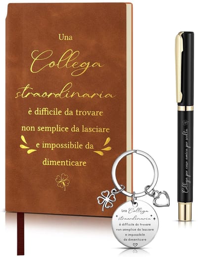 Dailygoods- Cadeauset Voor Collega's - A6 Notitieboek - Balpen - Sleutelhangers - Bedankjes - Verjaardag/Feestdagen - Cadeaupakket