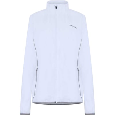 Head Dames Club Logo Volledige Ritssluiting Trainingsjack (Wit)