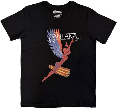 Santana - Abraxas Angel Heren Tshirt - S - Zwart
