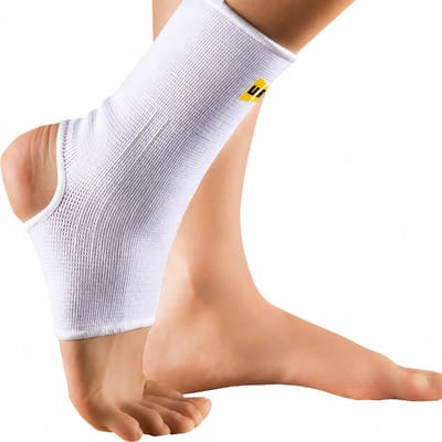 Uriel - Enkelbandage – Elastische Enkelbrace met Open Hiel – Enkel Ondersteuning bij Instabiliteit, Overbelasting & Sport – Links en Rechts – Wit – Maat XS
