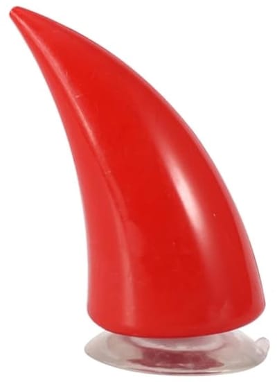 Dailygoody - Motorradhelmhorn - Decoratie voor motorhelm - Unieke uitstraling - Rood - Hoorn voor motorhelm - Geschikt voor alle motorrijders - Kleur:..