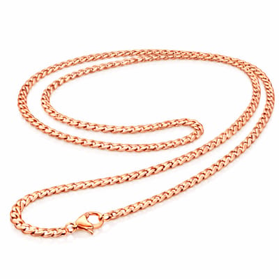 LGT Jewels Cubaanse koord ketting Rose Gourmet Schakel 3mm-50cm