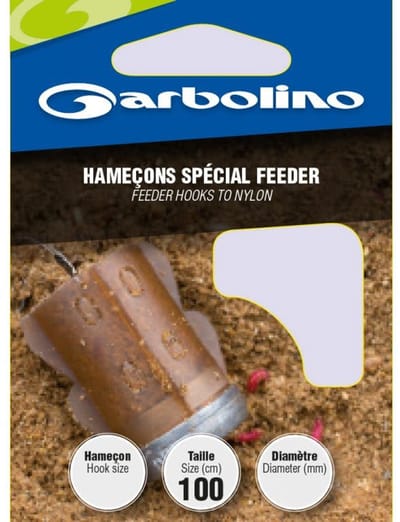Garbolino Onderlijnen Speciaal Feeder 100cm (10 pcs) - Maat : Haak 18 - 0.08mm