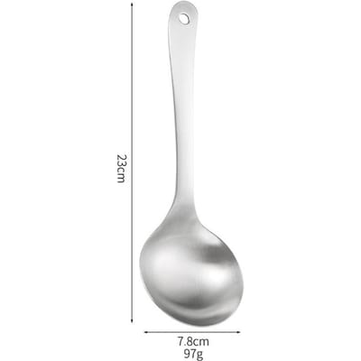 Cuillère à soupe en acier inoxydable 304 Cuillère publique domestique Cuillère à pot approfondie Cuillère à soupe et à riz white
