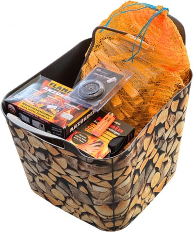 Houtmand - Premium Stookpakket - Houtkachel - Aanmaakhout - Aanmaakblokjes - Schoonmaak spons - Thermometer - Cadeaupakket