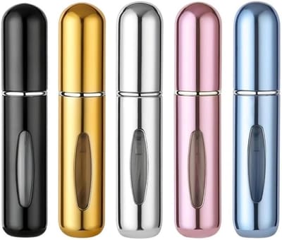 Mini Parfum Flesje - Spuitfles - Reisflesjes Handbagage - Leeg - Navulbaar - met een Transparant Venster - Makkelijk te Vullen - 5ml - 5 Stuks