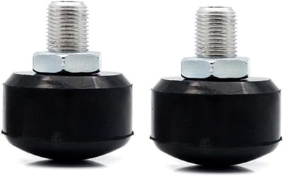 Rolschaatsen Teenstops - Remblokken Rubber - Veilig Remmen - Markvrij Elk Oppervlak - 2 Stuks - Zwart