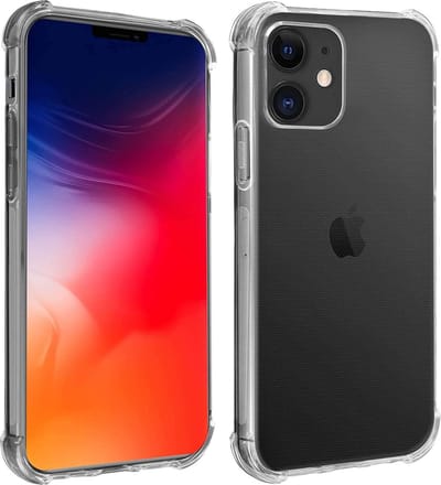 Hoesje geschikt voor iPhone 12 Mini Back Cover - anti shock siliconen hoesje - hybrid armor case - TRANSPARANT - EPICMOBILE