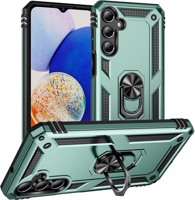 Coverup Hoesje - Geschikt voor Samsung Galaxy A16 Hoesje - Coverup Ring Kickstand Back Cover - Groen