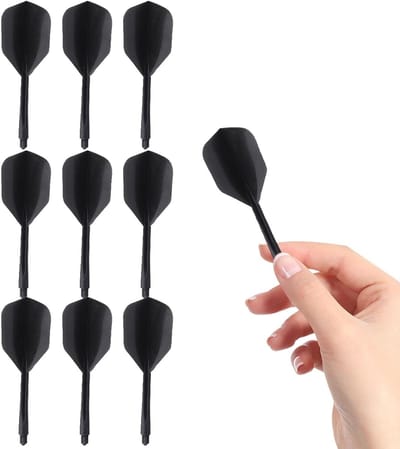 Geïntegreerde Darts Shafts - Darts Flights - Precisie Darts Spel - Duurzaam Kunststof Materiaal - 8cm Lengte - Zwart