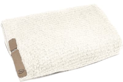 Zachte sjaal met bruine lus - roomwit - damessjaal voor winter - ecru omslagdoek met riempje - 250 x 65 cm - I'm Dutch