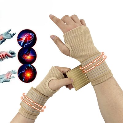 2 Stuks pols bandage – Polsbrace – Polsbescherming - Pols ondersteuning – Polssteun – Handschoenen - Compressie brace - Hand bangages - One size - LOUZIR