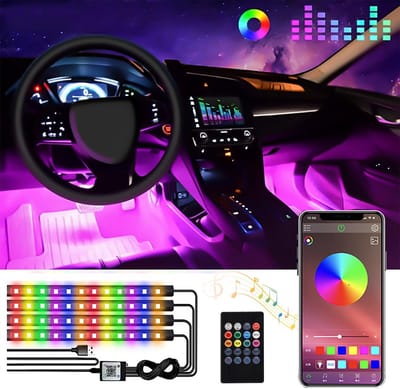 Led Interieurverlichting voor Auto met RGB Lichtstrip en Afstandsbediening