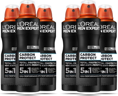 L'Oréal Paris Men Expert Deodorant Carbon Protect 5-in-1 Bescherming Voordeelbundel - 6 x 150 ml