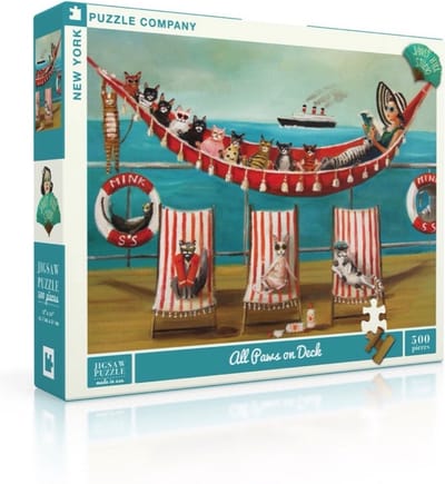New York Puzzle Company Puzzel All Paws on Deck - 500 stukjes
