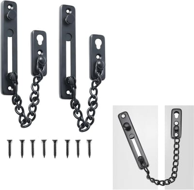 Deurketting set van 2 voor inbraakbeveiliging - Veiligheidslot voor houten en metalen deuren