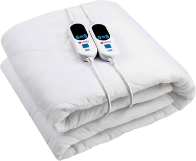 Elektrische Verwarmde Matrastopper Tweepersoons - 150x160 cm - 100% Katoen - 4 Temperatuurstanden