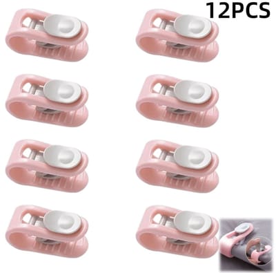 12 stuks-Dekbedclip - Lakensclip - Antislip dekbedclip - Lakensaccessoire - Geschikt voor het vastzetten van dekbedden en lakens - Roze - 5, 3*2, 6*2CM