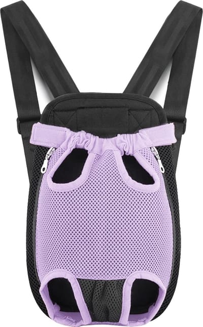 JAXY Draagtas Hond - Hondenrugzak - Hondendraagtas - Hondentas - Honden Draagtas - Draagzak Hond Tot 5.4 kg - Maat S - Paars