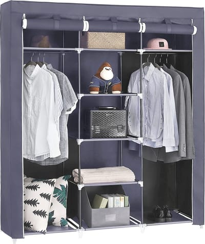 XXL Canvas Garderobekast / Kleding opbergkast | Opvouwbare Garderobe kast