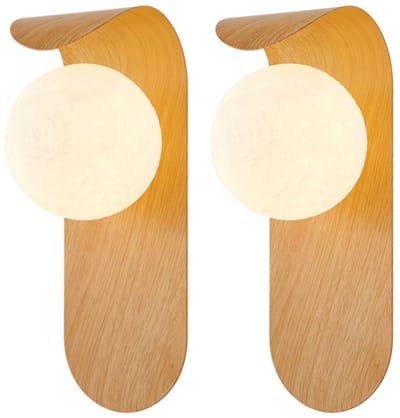 2 Stuks Wandlamp Binnen Woonkamer Wandlampen Moderne voor Slaapkamer Inclusief G9 Lampen Houtkleur