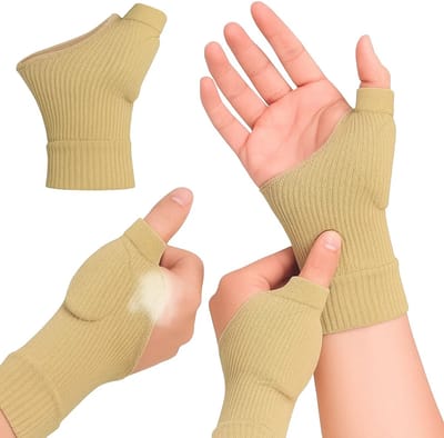 Fitness Handschoen met Polsband – Sporthandschoen met Grip & Comfort – Ademend & Verstelbaar – Krachttraining, Fitness & Fietsen – Beige (Maat S)
