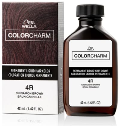 Wella Color Charm Permanent Liquid Haircolour - 4R - Cinnamon Brown - Haarverf - Haarkleuring - Kaneelbruin - Middenbruin