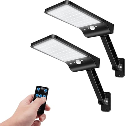 Buitenlamp op zonne-energie met Bewegingsmelder en Afstandsbediening - 56 LEDs, Waterdicht en Krachtig