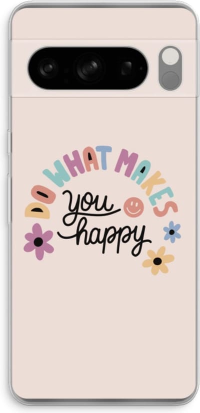Case Company® - Hoesje geschikt voor Google Pixel 8 Pro hoesje - Happy days - Soft Cover Telefoonhoesje - Bescherming aan alle Kanten en Schermrand