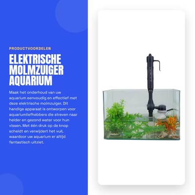 Dailygoods - Elektrische molmzuiger aquarium - Aquariumpomp filter - Onderhoudsvriendelijk - Vistank reinigingsset - Helder en gezond water - Geschikt...