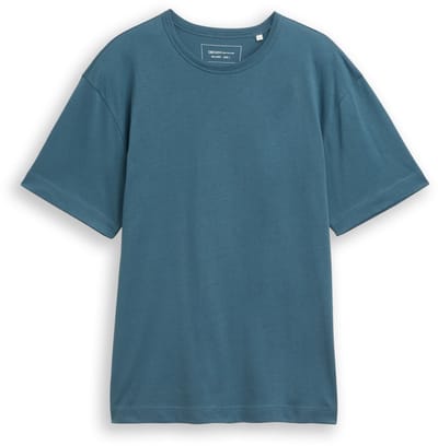 Tom Tailor Denim - Relaxed fit T-shirt van katoen - Maat M - tide petrol