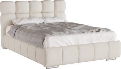 Polsterbed Bliss 140 x 200 cm met opbergruimte, lattenbodem en Bonnel (h18cm)-veringmatras H3